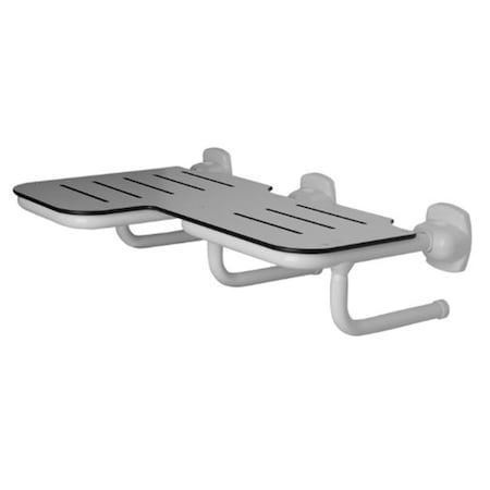 Back2Basics Contractor Series Right Double Folding Shower Seat with Phenolic Top - White BA3705939